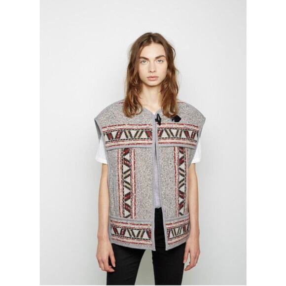 Isabel Marant Jackets & Blazers - Isabel Marant Virgin Wool Vest
Black, Grey, Red & White